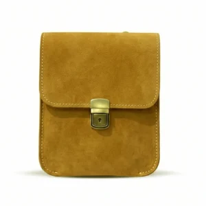 Pull Up Leather Cross Body Bag Camel